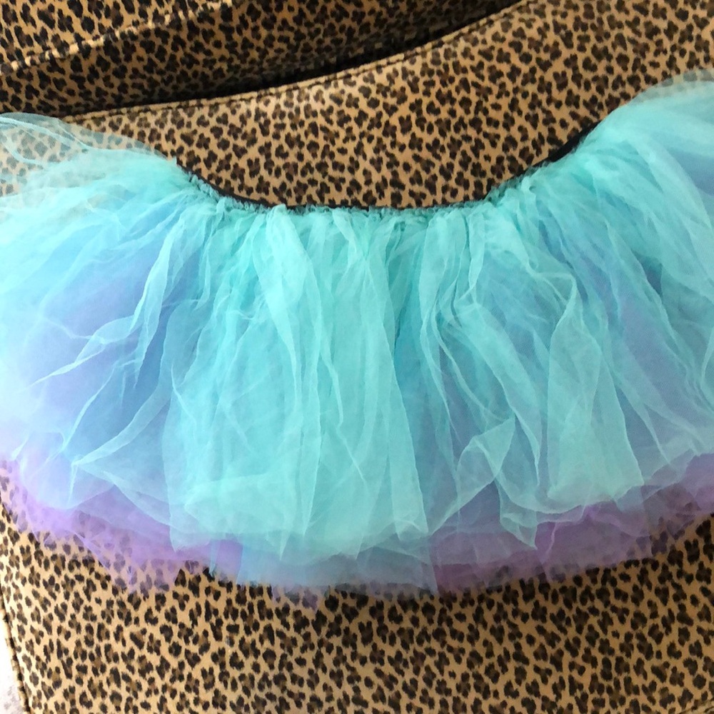 Reversible Purple and Blue Tulle Skirt - Picture 3 of 5